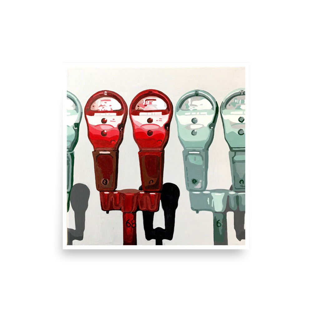 Parking Meter Art Print on Paper