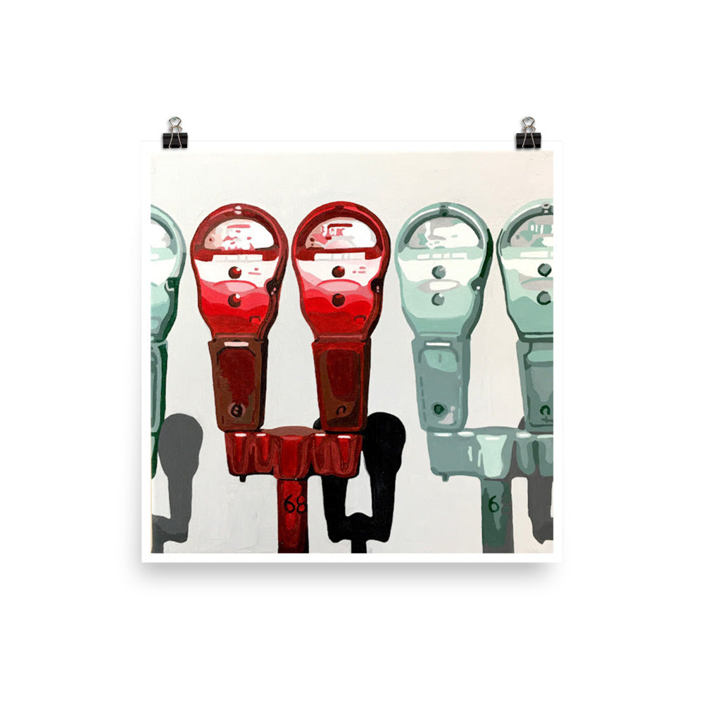 Parking Meter Art Print on Paper