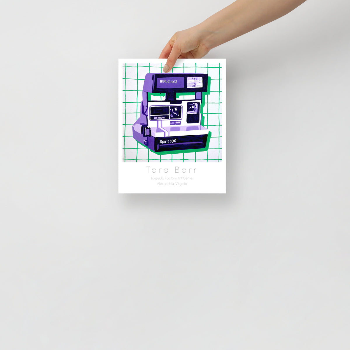 Camera Art Print on Paper with Information Block