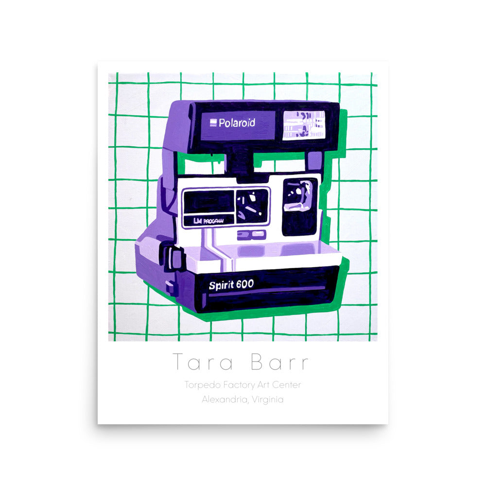 Camera Art Print on Paper with Information Block
