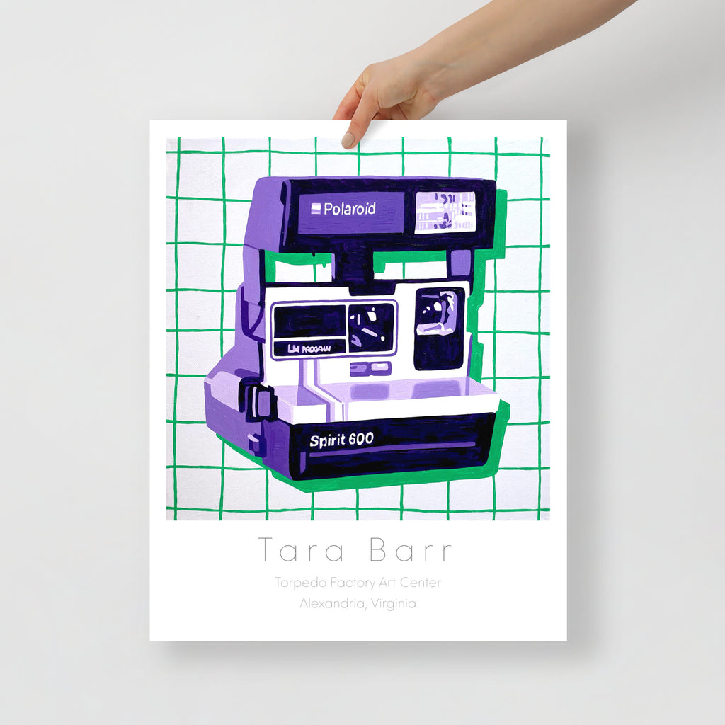 Camera Art Print on Paper with Information Block