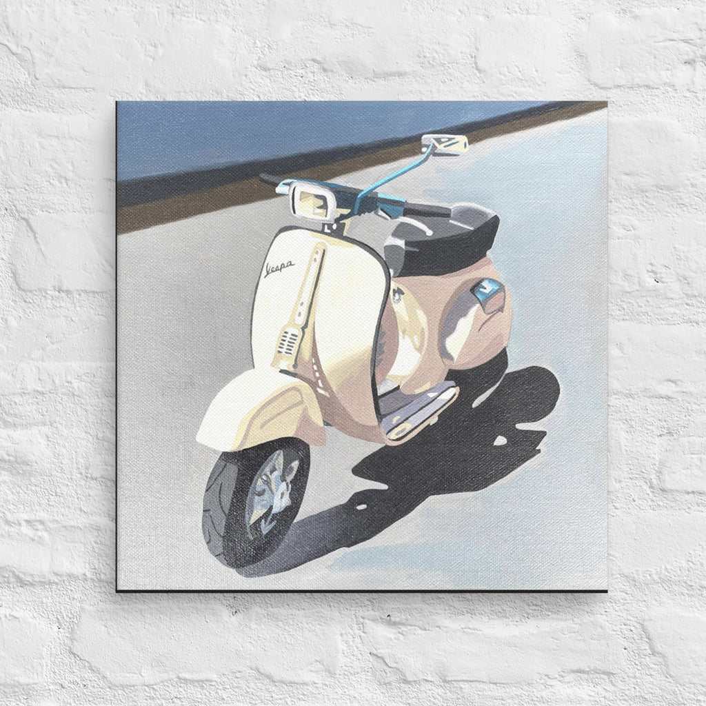 Vespa Scooter Art Print on Canvas