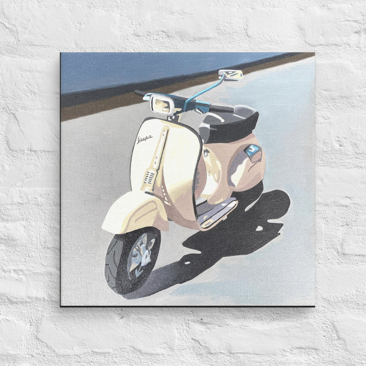 Vespa Scooter Art Print on Canvas