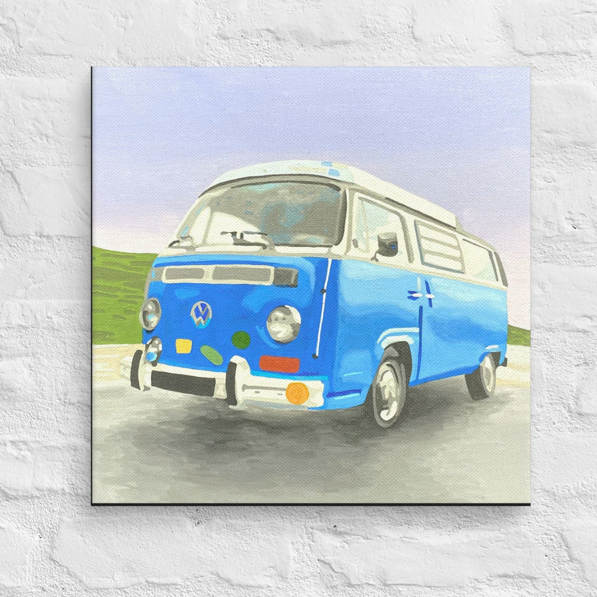 Hippie Bus Art Print on Canvas