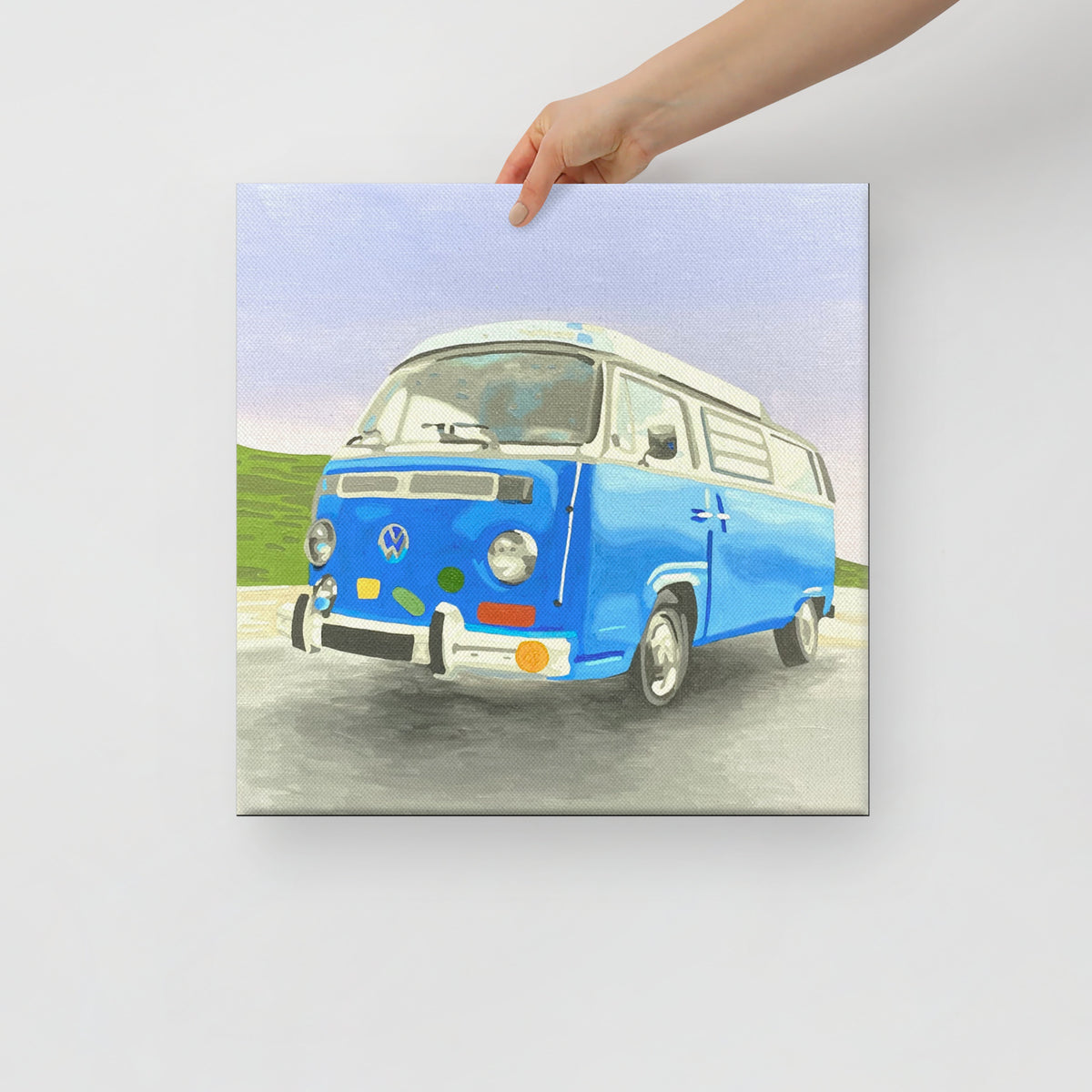 Hippie Bus Art Print on Canvas