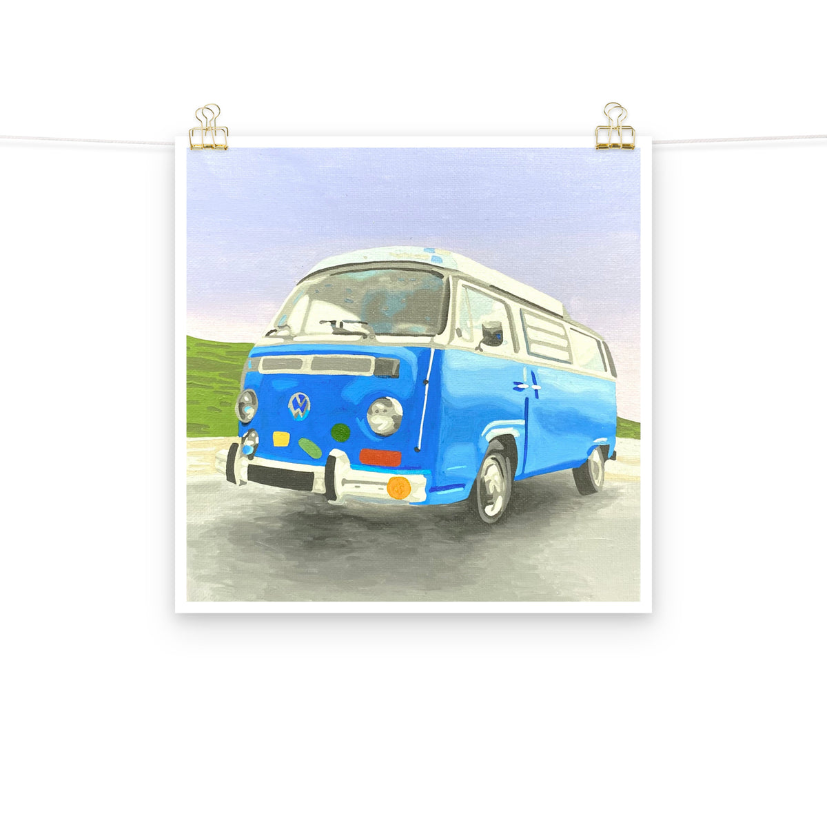 Hippie Bus Art Print on Paper