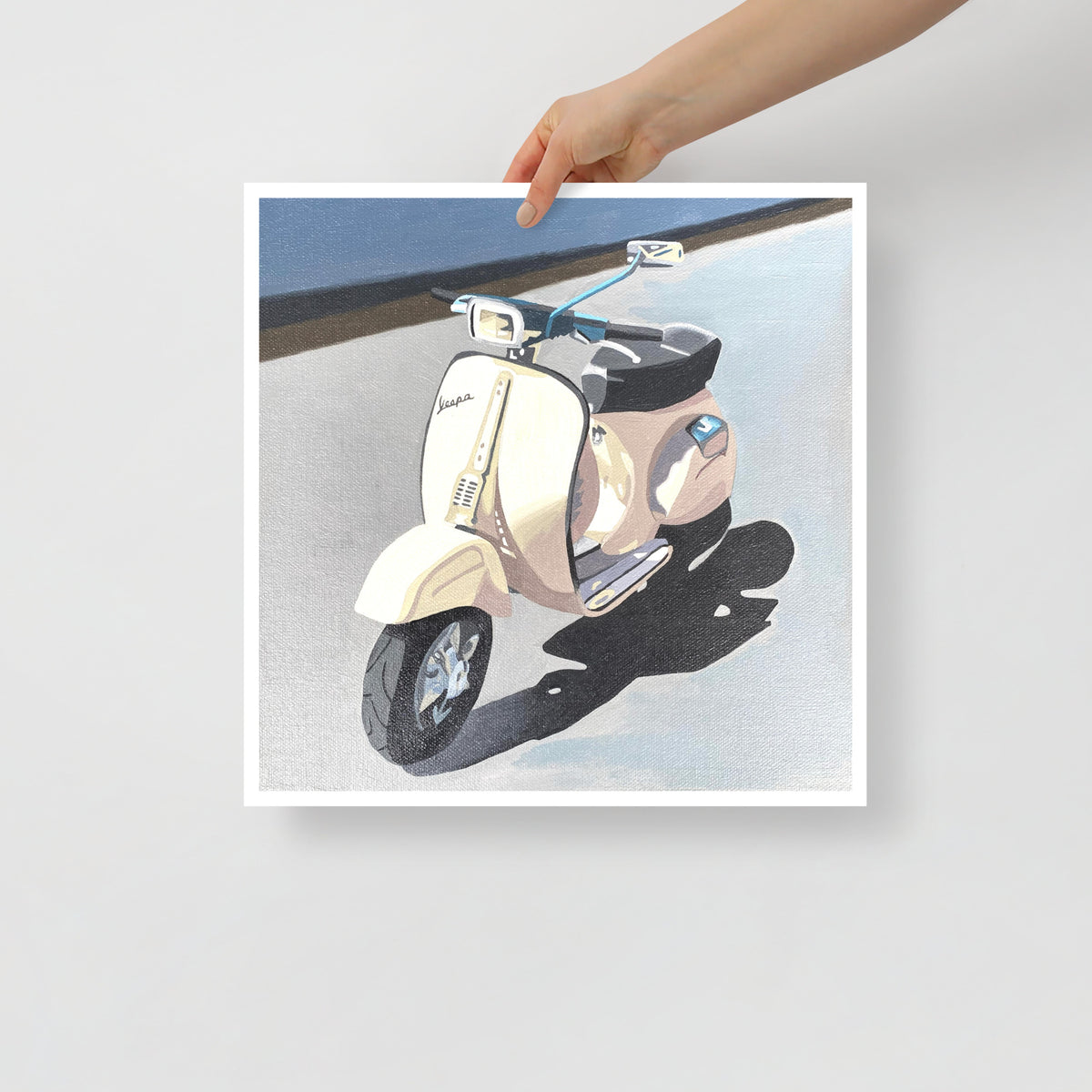 Vespa Scooter Art Print on Paper