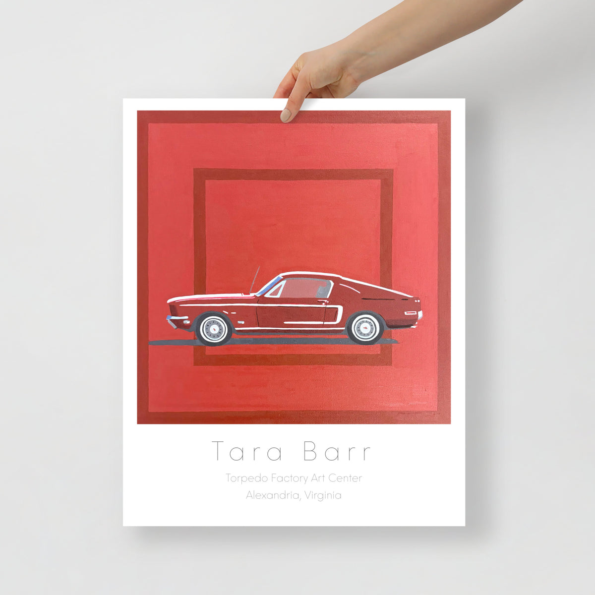 Fastback Art Print on Paper with Information Block