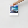 Muscle Car Art Print on Paper with Information Block